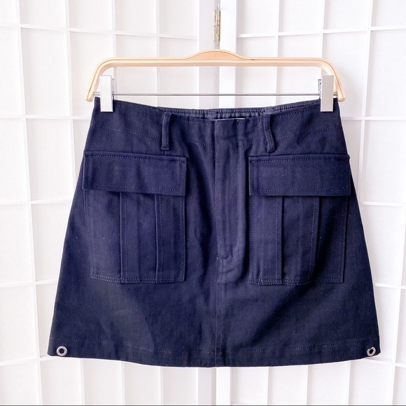 ZARA Black Denim Mini Skirt - Picture 10 of 15
